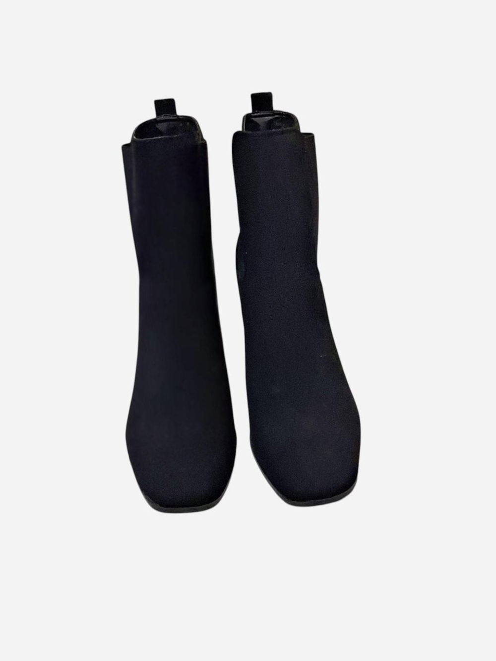 BAMBOO Black Stretch Sock Ankle Boots